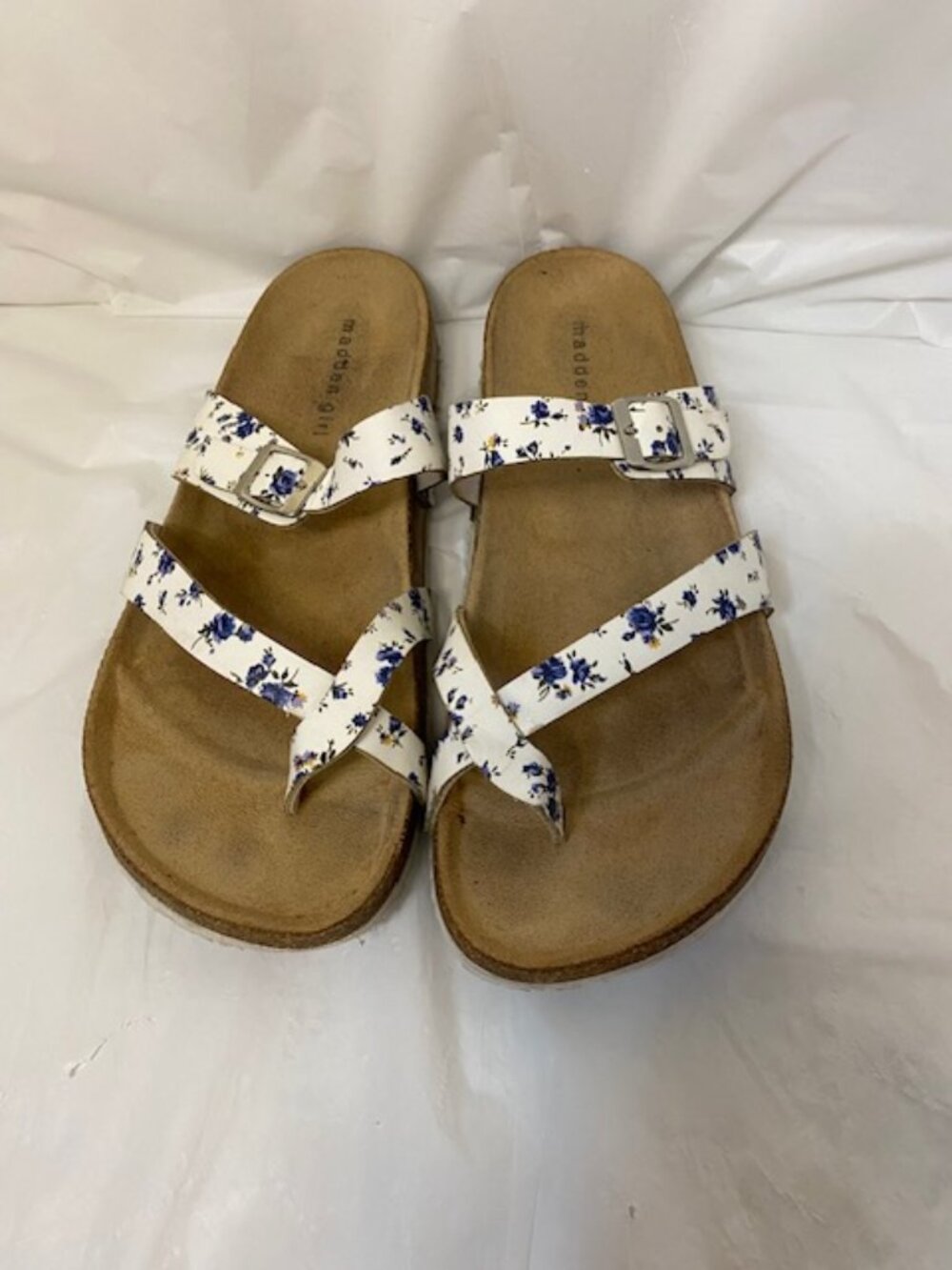 Madden Girl Pamy floral slide cork sandals, Women's size 10